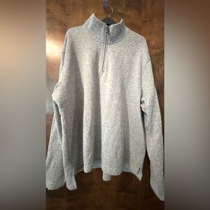 Wrangler Gray Zip Up Sweater Cozy Knit Classic